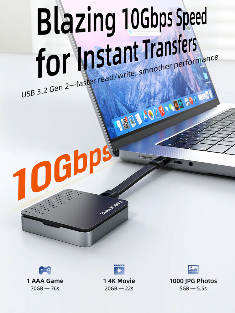 CABLETIME θήκη για M.2 NVME SSD CT-SSD04-AG - Image 4