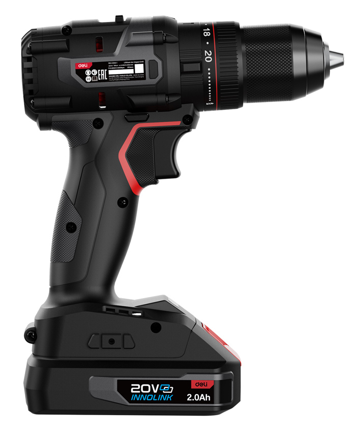 DELI κρουστικό δραπανοκατσάβιδο μπαταρίας DE-CZ20-1D2 - Image 3