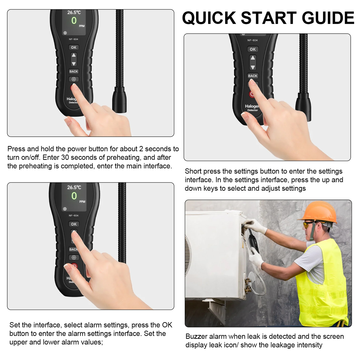 NOYAFA ανιχνευτής διαρροής ψυκτικού υγρού NF-604 - Image 3