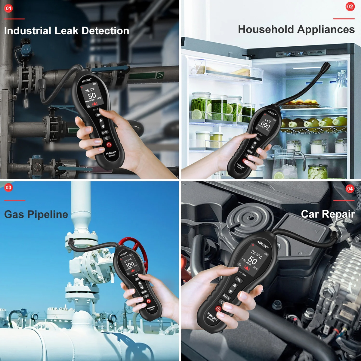 NOYAFA ανιχνευτής διαρροής ψυκτικού υγρού NF-604 - Image 4