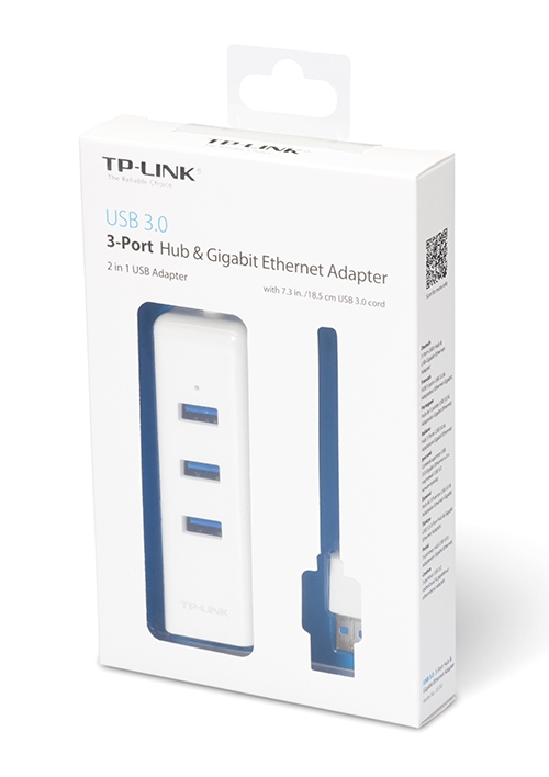 TP-LINK USB Hub UE330 με θύρα δικτύου - Image 2