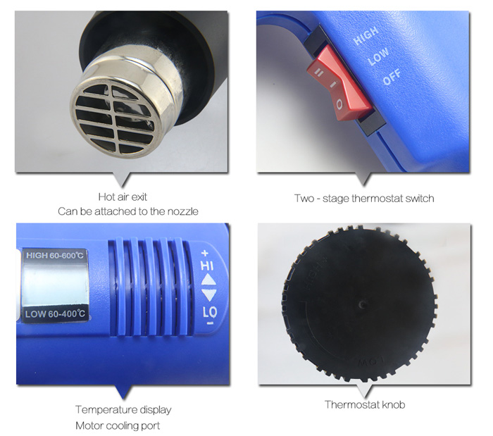 BEST Πιστόλι θερμού αέρα BST-8016D - Image 3