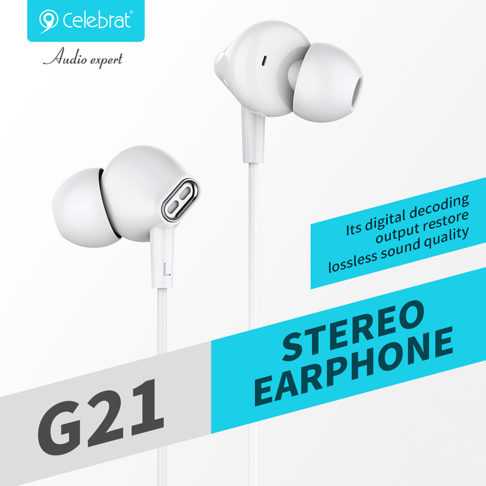 CELEBRAT earphones με μικρόφωνο G21 - Image 3