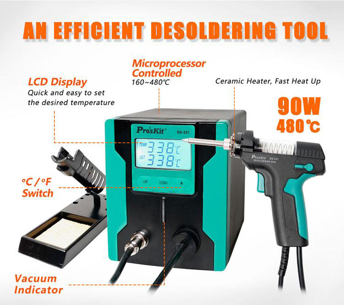 PROSKIT σταθμός αποκόλλησης SS-331B με οθόνη - Image 3