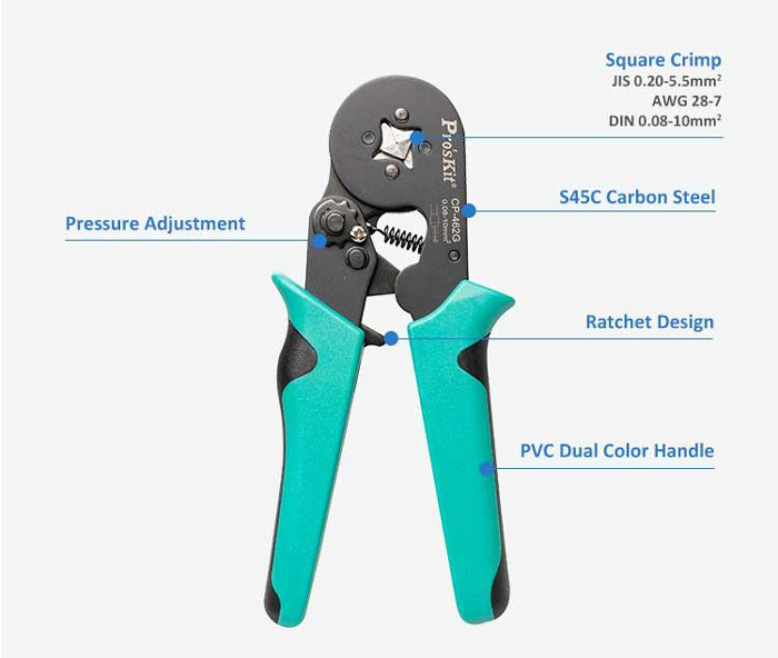 PROSKIT πρέσα ακροδεκτών CP-462G - Image 3