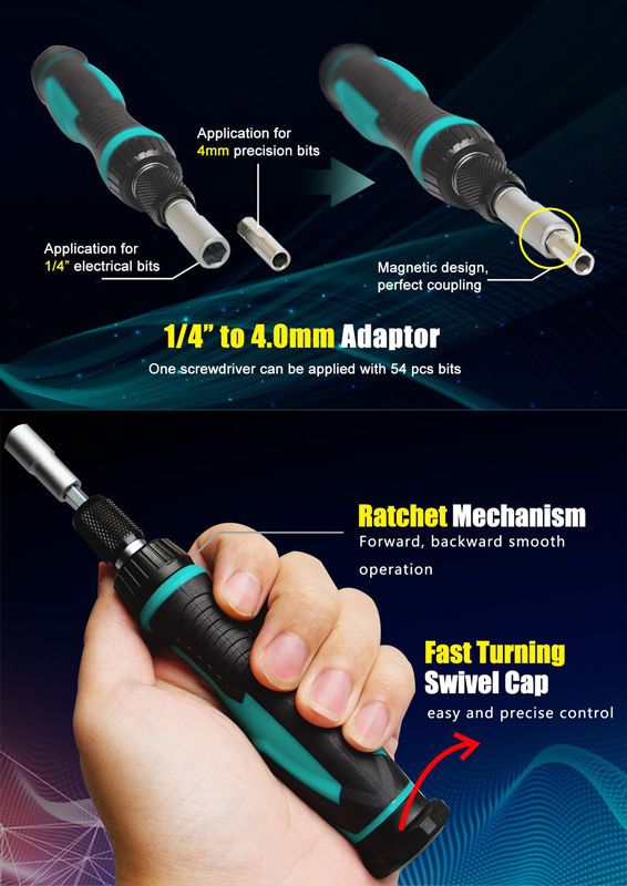 PROSKIT σετ κατσαβίδι ακριβείας SD-9857M με 54 μύτες - Image 4