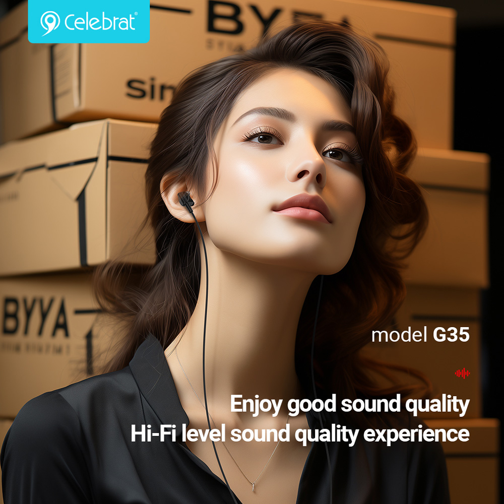 CELEBRAT earphones με μικρόφωνο G35 - Image 4