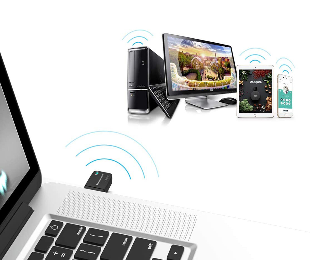 POWERTECH ασύρματος USB αντάπτορας δικτύου PT-1450 - Image 2