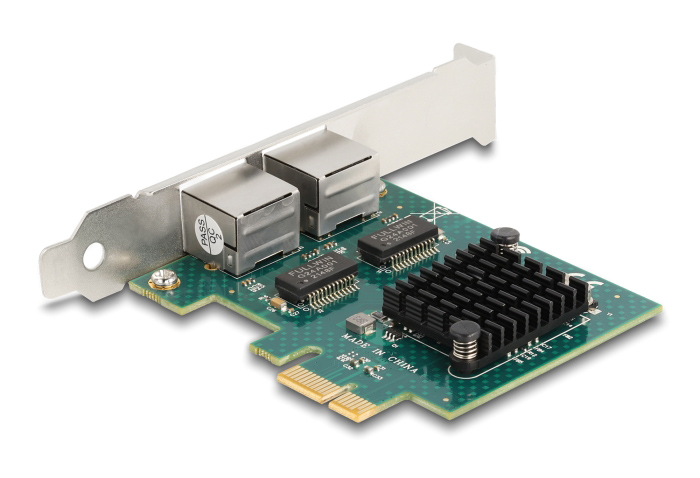 DELOCK κάρτα επέκτασης PCIe x1 σε 2x RJ45 Gigabit 88205 - Image 3
