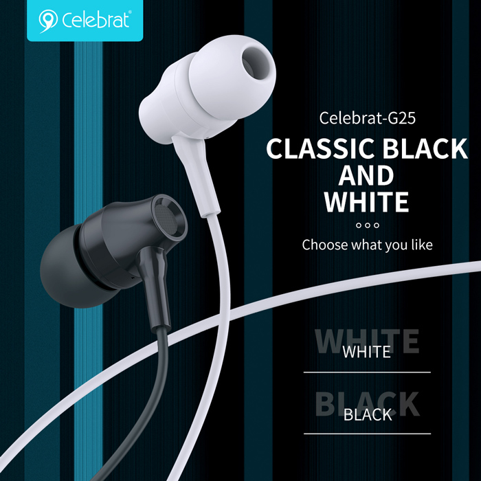 CELEBRAT earphones με μικρόφωνο G25 - Image 2