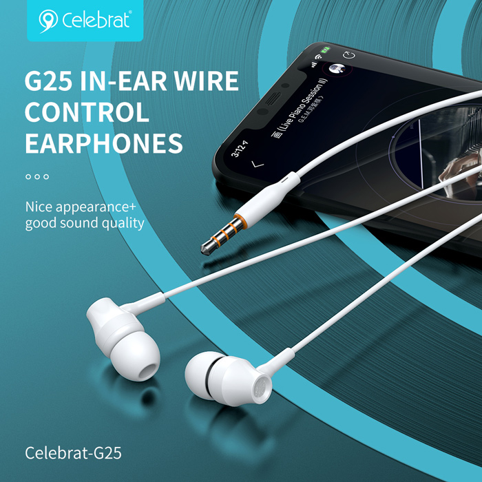 CELEBRAT earphones με μικρόφωνο G25 - Image 3