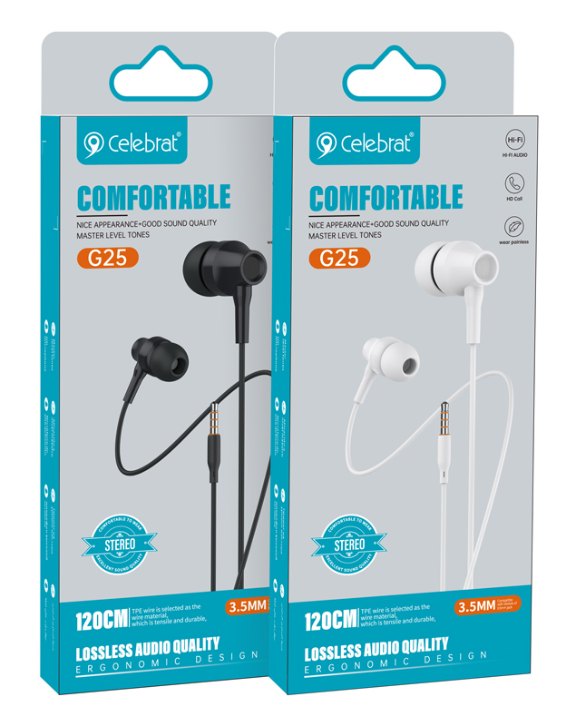 CELEBRAT earphones με μικρόφωνο G25 - Image 4