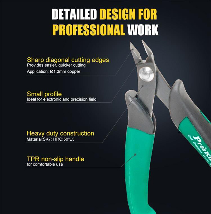 PROSKIT πλαγιοκόφτης PM-101D με αντιολισθητικές λαβές - Image 2