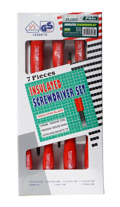 PROSKIT σετ κατσαβίδια ηλεκτρολόγου 8PK-8100E με μόνωση 1000V - Image 2