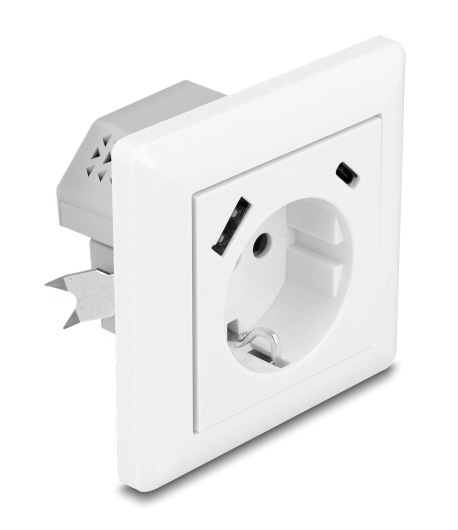 DELOCK πρίζα τοίχου 11499 με θύρες φόρτισης USB & USB-C - Image 3