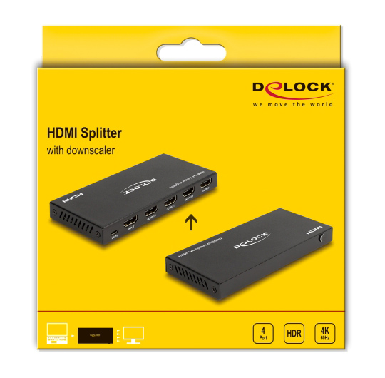 DELOCK HDMI splitter 18652 με downscaler πλήκτρο - Image 4