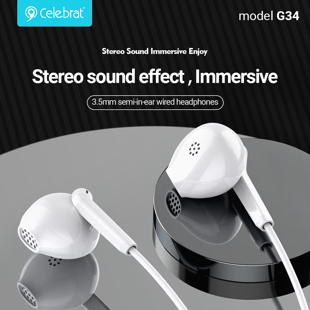CELEBRAT earphones με μικρόφωνο G34 - Image 2