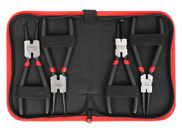 DELI σετ ασφαλειοτσίμπιδα DL104407 με θήκη