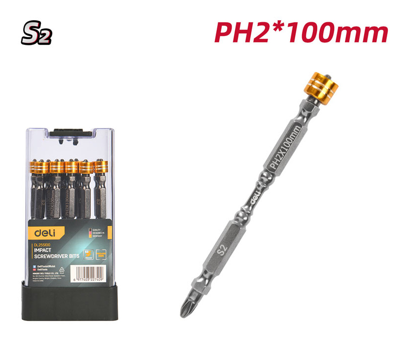 DELI σετ μύτες κατσαβιδιού DL255100 για δραπανοκατσάβιδο - Image 3