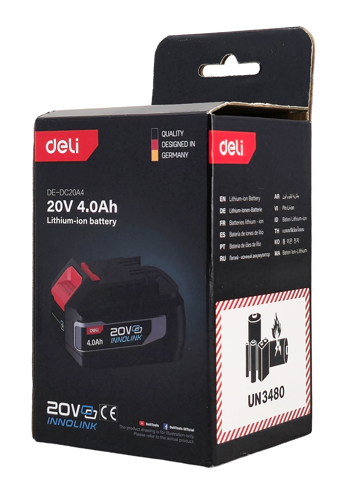 DELI μπαταρία λιθίου για εργαλεία μπαταρίας DE-DC20A4 - Image 4