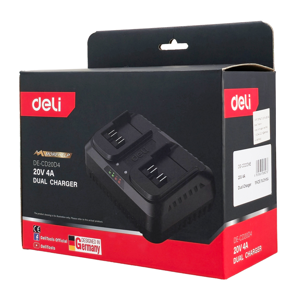 DELI φορτιστής μπαταριών εργαλείων μπαταρίας DE-CD20D4 - Image 4