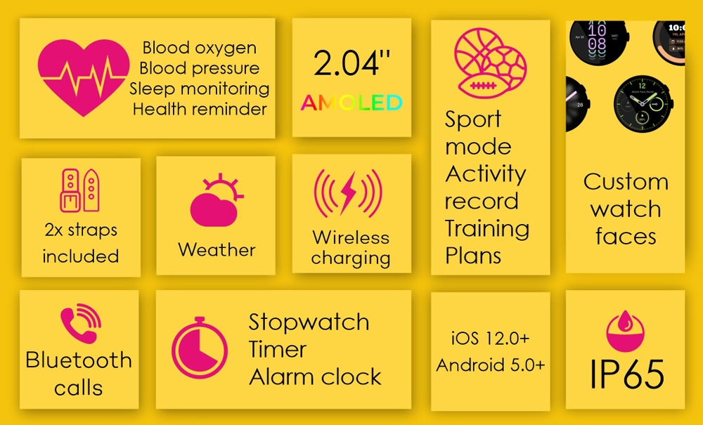 INTIME smartwatch A10 Pro με 2x λουράκια - Image 2