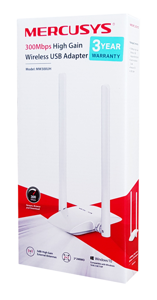 MERCUSYS ασύρματος USB αντάπτορας δικτύου MW300UH - Image 3