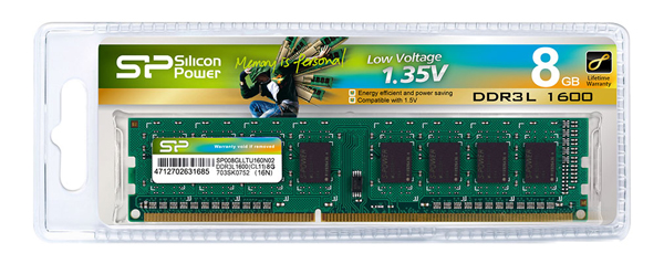 SILICON POWER μνήμη DDR3L UDIMM SP008GLLTU160N02 - Image 2