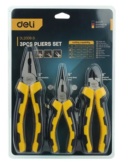 DELI σετ πένσες DL2008-3 με αντιολισθητικές λαβές - Image 2