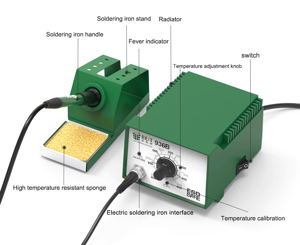 BEST σταθμός κόλλησης BST-936B με κολλητήρι - Image 4