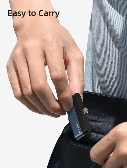 USAMS USB hub US-SJ491 με card reader - Image 3