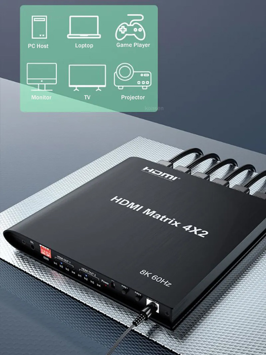 HDMI matrix switch CAB-H155 με τηλεχειριστήριο - Image 2