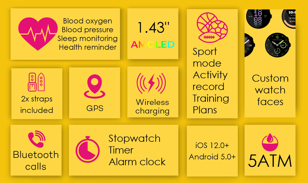 INTIME smartwatch G6 με 2x λουράκια - Image 2