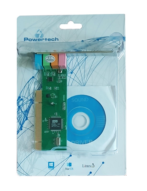 POWERTECH Κάρτα Επέκτασης PCI to 6 channel Audio - Image 2