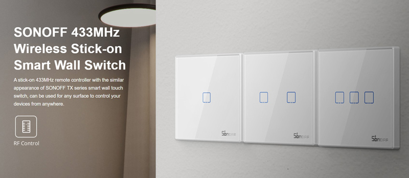 SONOFF smart διακόπτης T2EU3C-RF 433MHz - Image 2