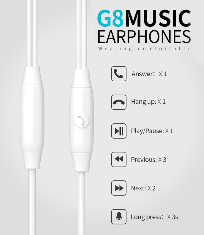 CELEBRAT earphones με μικρόφωνο G8 - Image 2