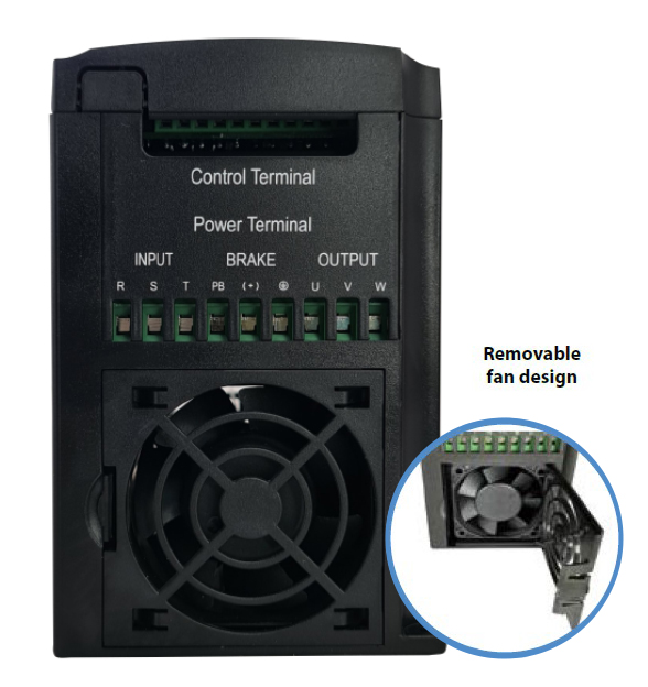 POWERTECH VFD ρυθμιστής στροφών PT-A37G-T43P3P - Image 2