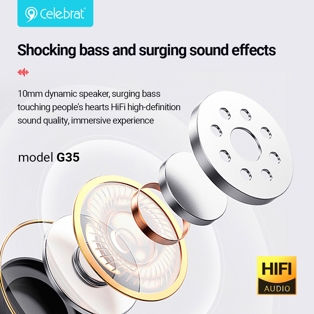 CELEBRAT earphones με μικρόφωνο G35 - Image 3