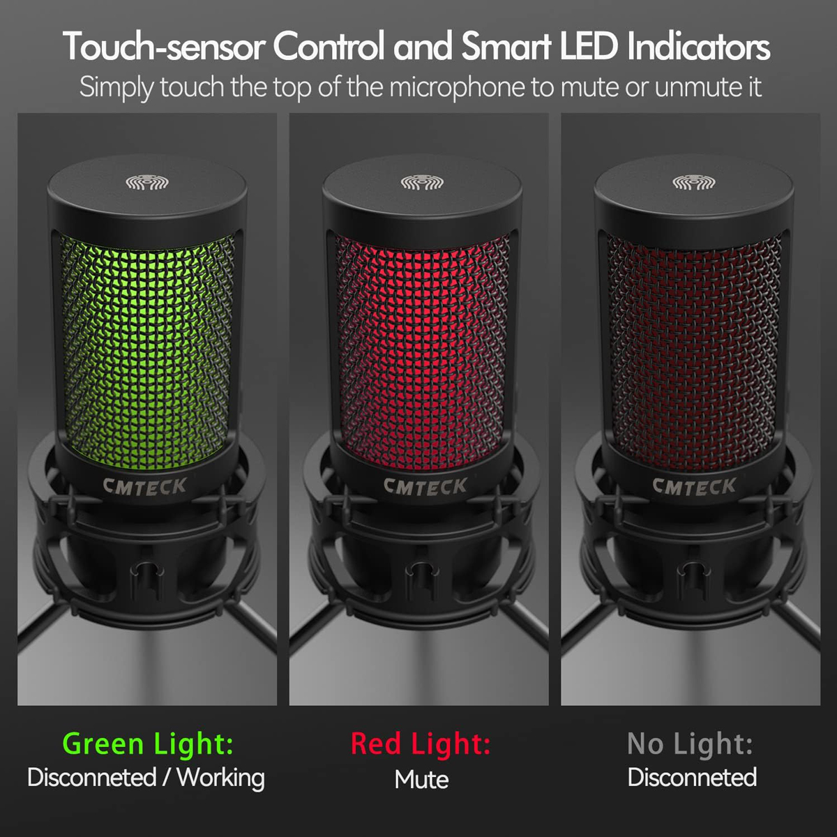 CMTECK επιτραπέζιο μικρόφωνο XM550 με pop φίλτρο - Image 4