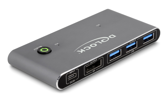 DELOCK DisplayPort KVM switch 18646 με 4x θύρες USB 5Gbps - Image 2