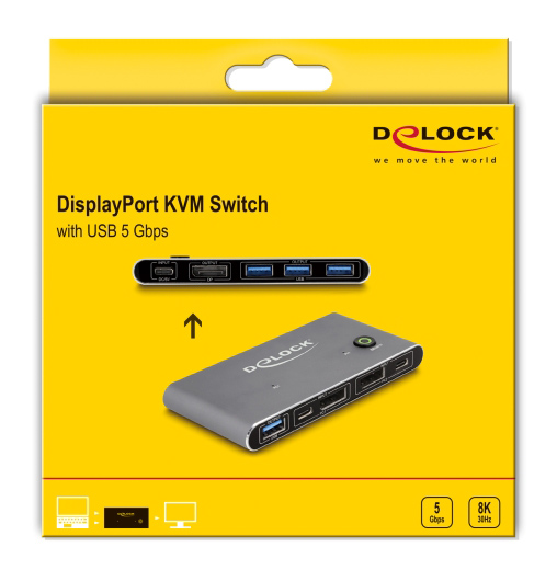 DELOCK DisplayPort KVM switch 18646 με 4x θύρες USB 5Gbps - Image 4