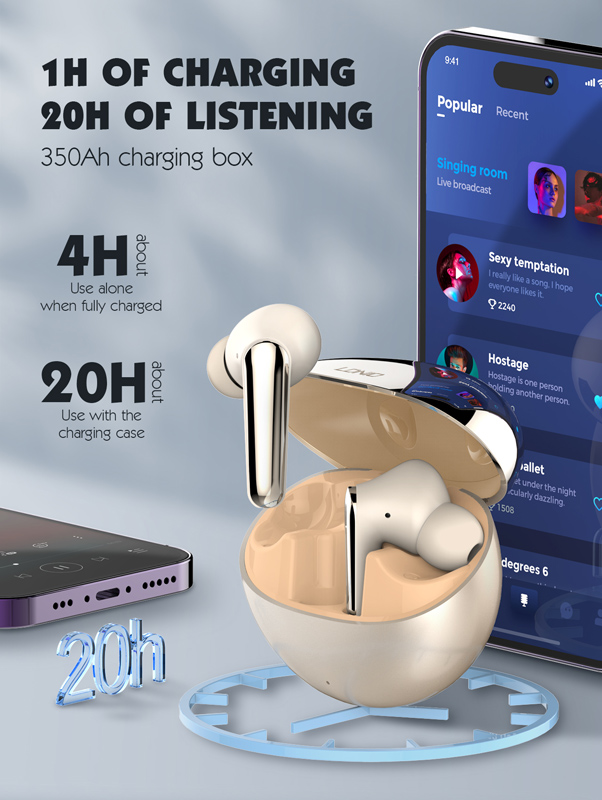 LDNIO earphones με θήκη φόρτισης T01 - Image 4