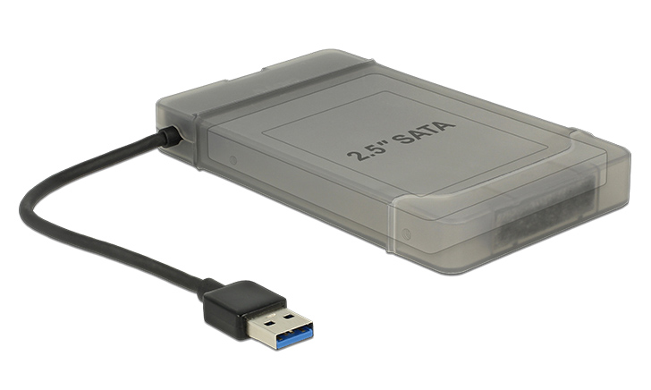 DELOCK αντάπτορας USB σε SATA 62742 με θήκη για 2.5" HDD/SSD - Image 2