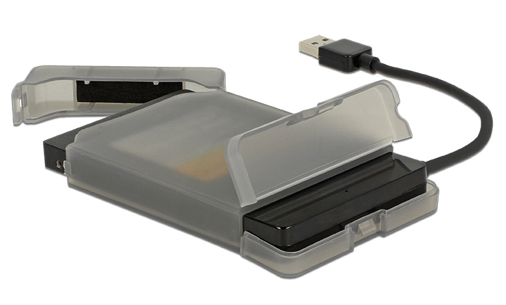 DELOCK αντάπτορας USB σε SATA 62742 με θήκη για 2.5" HDD/SSD - Image 4
