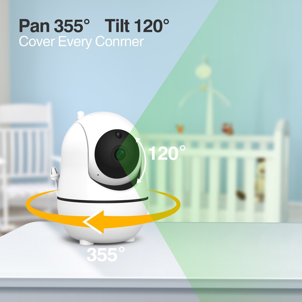 POWERTECH ενδοεπικοινωνία μωρού PT-1345 με κάμερα & οθόνη 7" - Image 2