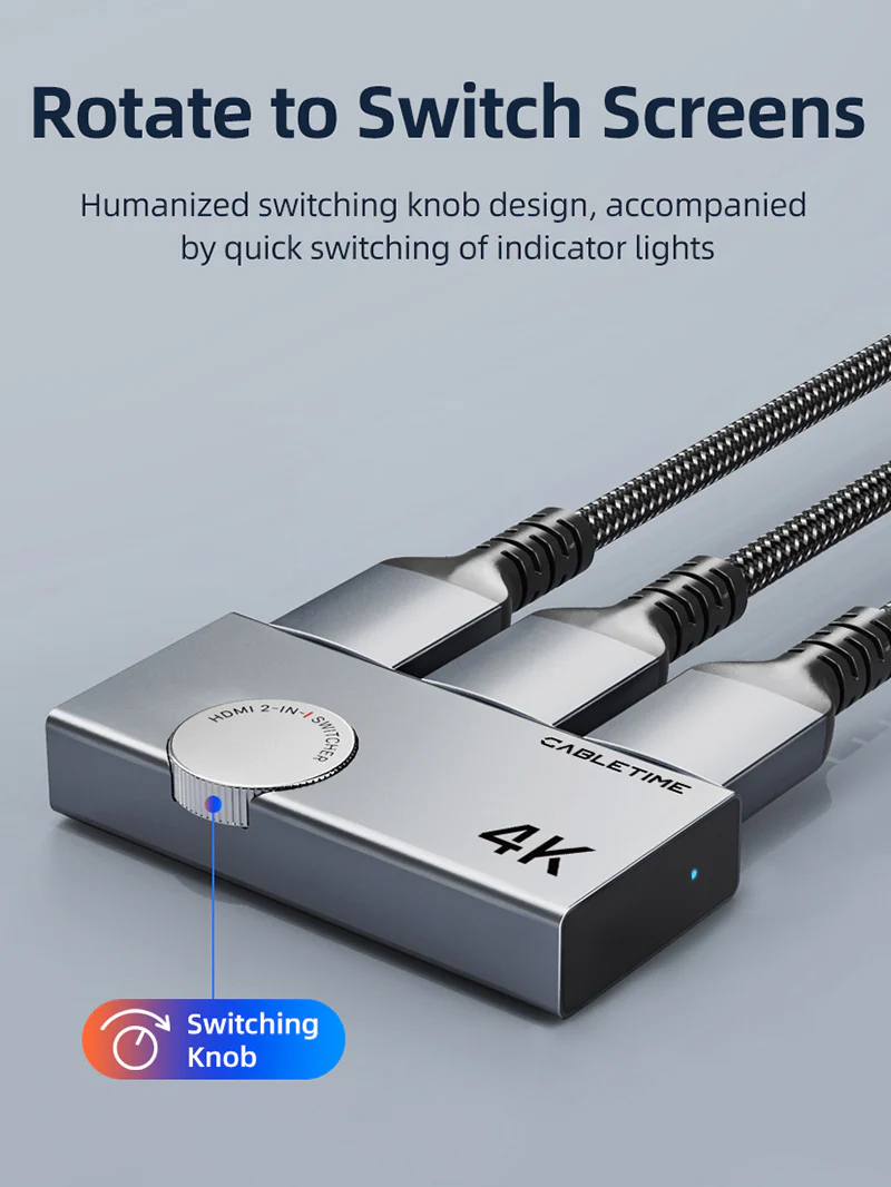 CABLETIME HDMI switch CT-HS4K2-AG - Image 2