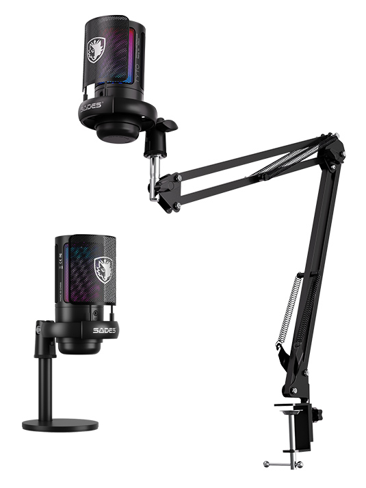 SADES gaming μικρόφωνο TYTO με βάση γραφείου & επιτραπέζια