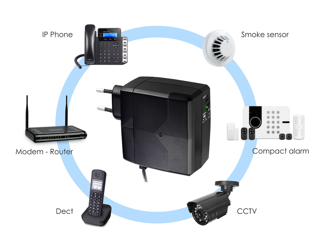 POWERTECH Mini DC UPS PT-749 με μπαταρία 2600mAh - Image 2