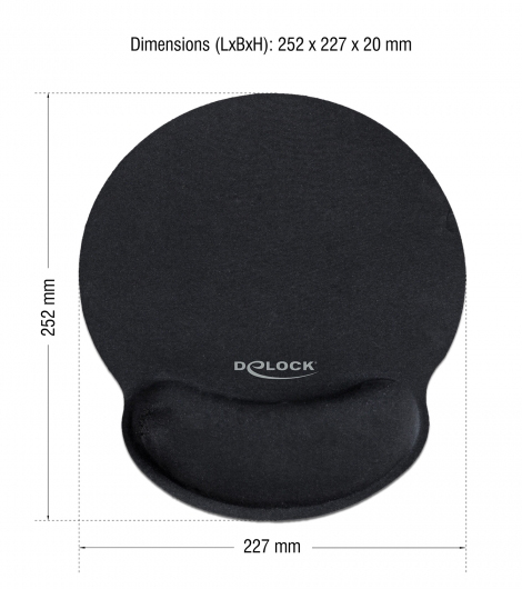 DELOCK Mousepad 12559 με στήριγμα καρπού - Image 2