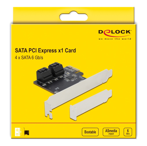 DELOCK κάρτα επέκτασης PCIe σε 4x SATA 90010 - Image 3